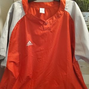 Adidas Men's Red and Gray Jacket